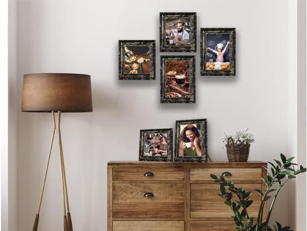 8x8 Picture Frames Set of 4, Rustic Retro Photo Frame - Image 6