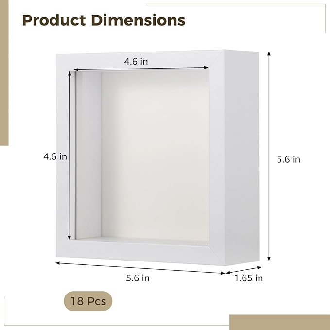 18 PCS Mini Shadow Box Frames - Image 4
