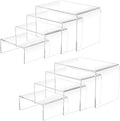 Cerpourt 8Pcs Acrylic Display Risers Clear Product Stand, Cupcakes Holder by Cerpourt