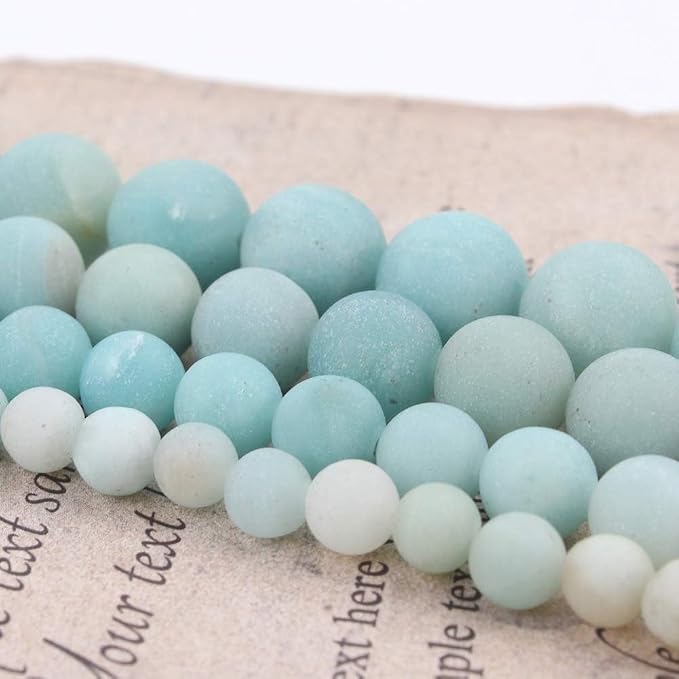 6mm Matte Light Amazonite Bead, 15-Inch Matte Round Loose Stone Beads - Image 6