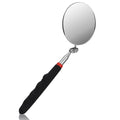 Telescoping Flexible Circular Mirror - 360 Rotation with Extended Handle - Round Inspection Mirror for Vehicle Condition (3 Inch Dia)