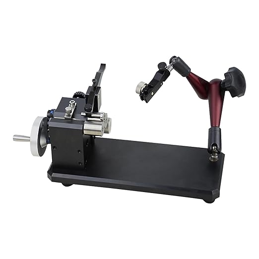 Concentricity Tester, Coaxiality Measuring Instrument, Measuring Dia 3-35mm, Length 102mm, Precision Resolution 0.002mm, with a Measuring Stand, for Measuring Stepped Shafts, Bushings et al