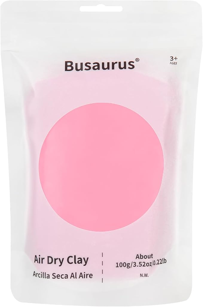 100g Pink Air Dry Foam Clay, DIY Magic Model Clay by BusaurusToys