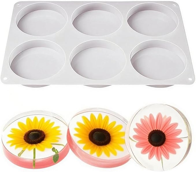6-Cavity Deep Round Coaster Silicone Molds - Image 5