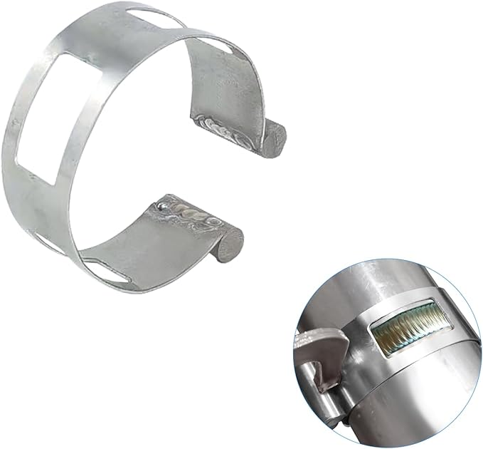 2.5 Inch (63.5mm) Stainless Steel Welding Tacking Band Clamp,Clamp-On Exhaust Pipe Tacking Band for Welding Fabrication
