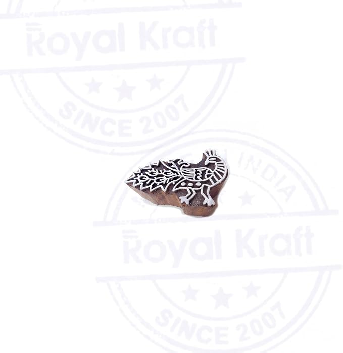 Royal Kraft Wooden Stamps DIY Fabric, Henna Printing Blocks THDtag052 - Image 2