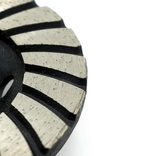 Benchmark Abrasives 4 Inch Turbo Cup Type Diamond Grinding Cup Wheel for Angle Grinder with 5/8"-11 Arbor Hole Use On Concrete, Granite, Marble, Masonry, Natural Stone