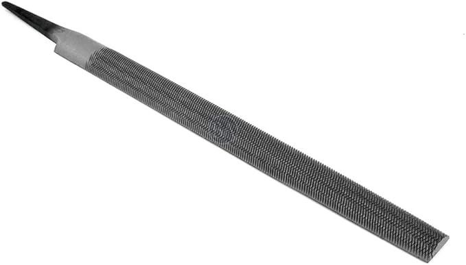 Benchmark Abrasives 8" Bastard Cut Half Round Aluminum Metal Hand File Tool, Hardened Steel File, Deburr Shaping Filing Soft Metal Aluminum Tin Iron Copper Plastic Hard Wood Metalworking DIY (8")