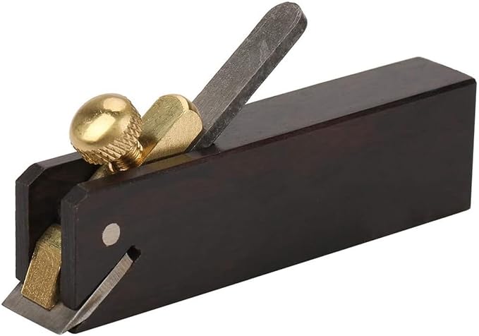 Mini Wood Planer, 3 inch Wood Hand Planer Ebony Woodworking Plane for Planing Smoothing Flat Bottom Trimming Perfect for Carpenter DIY Cutting Tool for Woodworking