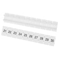 MECCANIXITY 20 Pcs Terminal Marker Strip, ZB6 Terminal Blocks Marking Labels, Nylon PA6 DIN Rail Label Tags Bar for UK2.5B UK5N Number Strips(21-30)