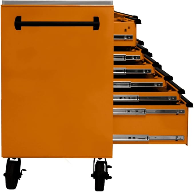 Homak 72” Roller Cabinet w/Stainless Steel Top RS Pro Workstation (Competition Orange)