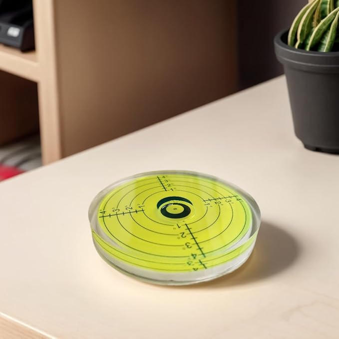 Bullseye Round Circular Magnetic Bubble Level Indicator For Rv Large Spirit Camper Bulls Eye Precision Machinist Magnet Post Tool Leveling Table Trailer 3.15 Inch 80 Mm