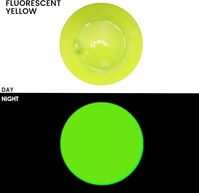 Artecho Yellow Glow in the Dark Acrylic Paint 500ml / 17oz Large Bottle | Semi - Image 2