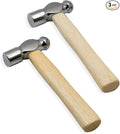 Mini Wooden Handle Round Head Hand Hammer,3 PCS Reinforced Ball Hammers,Round Head Wooden Handle,Escape Tool Hand Hammer for Prying Nails,Woodworking,Repairing,DIY