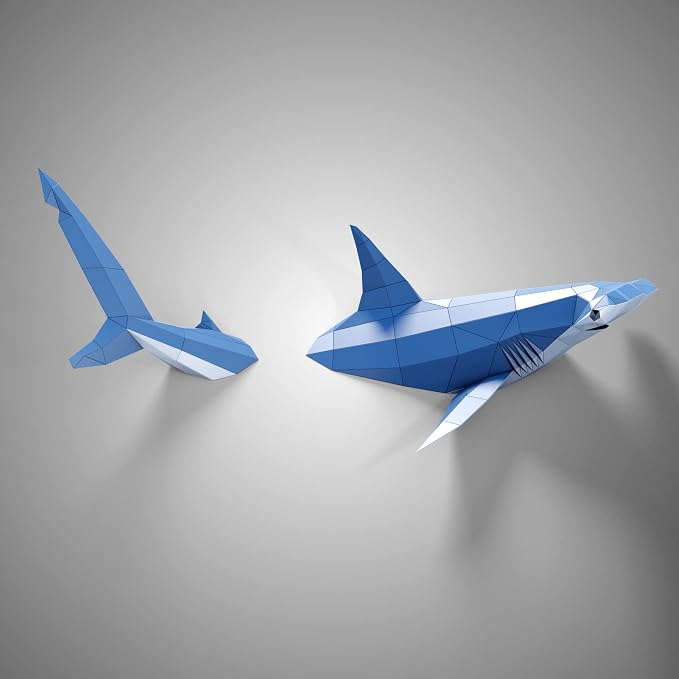Hammerhead Shark 3D Paper Sculpture - Image 2