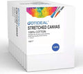 GOTIDEAL Stretched Canvas, 5x7 Inch Set of 10, Primed White by GOTIDEAL