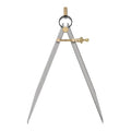 Spring Joint Caliper - [8 Inch] Carbon Steel Spring Divider Caliper with Brass Fulcrum for Metalworking Drawing Use, Flat Leg