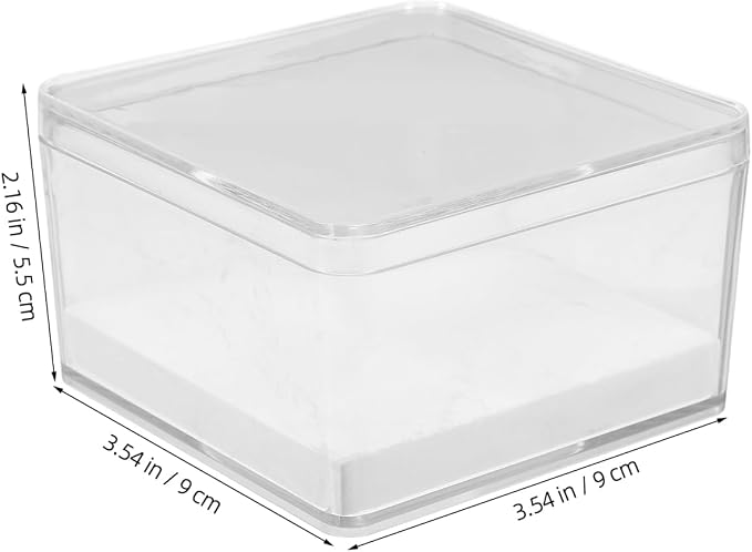 Transparent Insect Specimen Box 3.54X3.54X2.16In Mini Display Case Clear Cube - Image 2