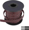 PET Expandable Braided Sleeving Wire Loom 1/2 Inch Cable Wrap Cable Sleeve Wire Protector Sleeve Tubing 100Feet, Red&Black
