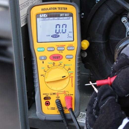 UEi IRT807 Insulation Resistance Tester 1000V AC/DC, Advanced Megohmmeter Measures Insulation Resistance Up to 2GΩ, Voltage Testing Up to 1000V
