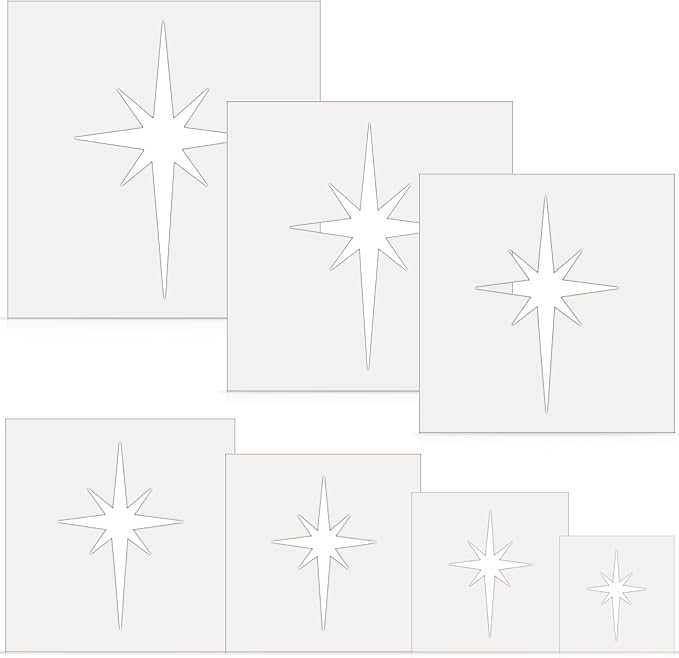 Teling 14 Pcs Large Star Stencil by Teling