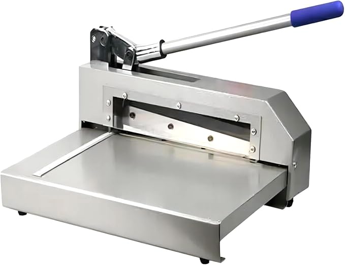 Guillotine Sheet Metal Cutter, Heavy Duty Metal Plate Cutter Tool, Manual Metal Cutting Shear Machine for Steel Aluminum Copper Sheet PCB Board 12.4in Cutting Width 0.08in Max Cutting Thickness