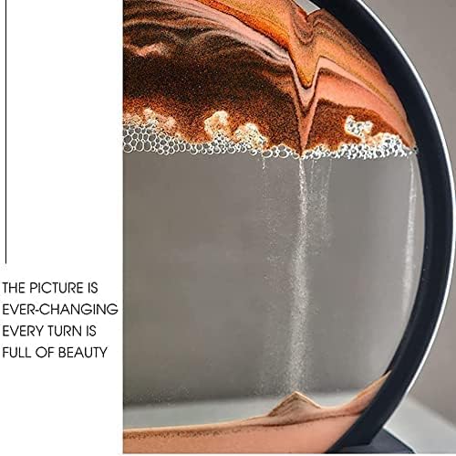 rysnwsu 3D Dynamic Sand Art Liquid Motion, Moving Sand Art Picture Round Glass - Image 4
