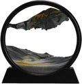 Aoderun Moving Sand Art Picture Round Glass 3D Deep Sea Sandscape in Motion by Aoderun