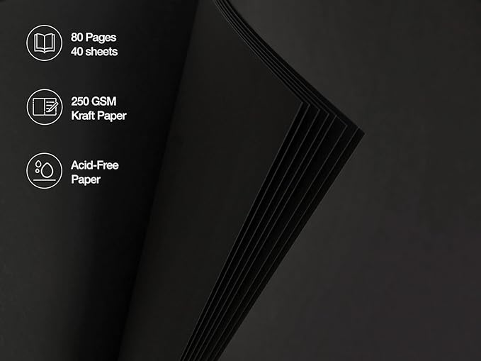 potricher 12 x 12 Inch Large DIY Scrapbook Photo Album 80 Pages Thick Kraft - Image 5