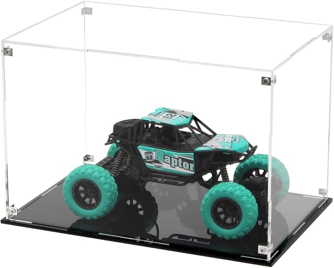 Rectangle Clear Acrylic Boxes for Collectibles Display, Assemble Storage Box by KCGANI