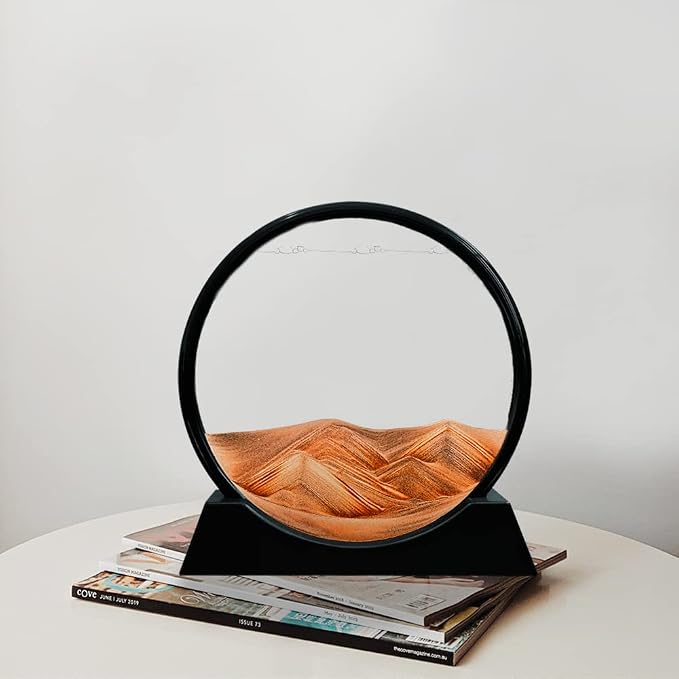 Muyan Moving Sand Art Picture Sandscapes in Motion Round Glass 3D Deep Sea Sand - Image 7