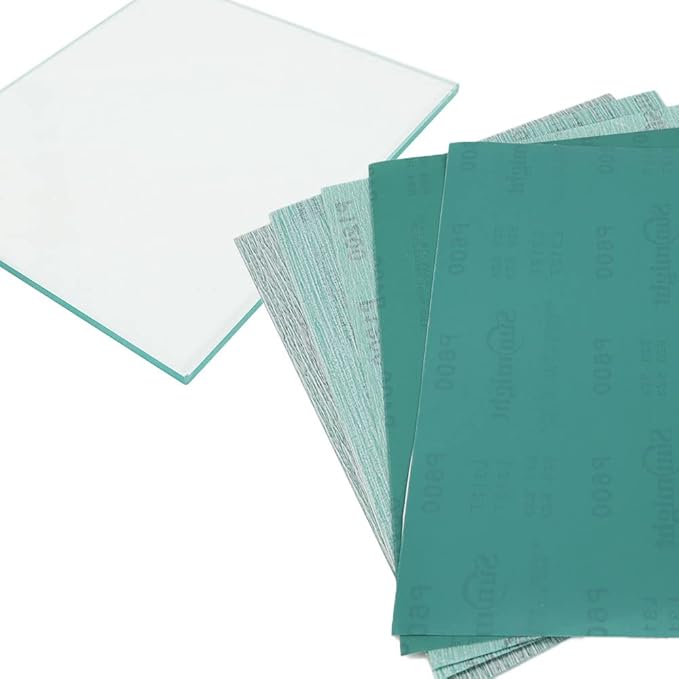 SCOTTCHEN Dead Flat Float Plate Glass for Scary Sharp Sharpening System 10-1/4in W x 11-13/16in L x 8mm T -1pcs