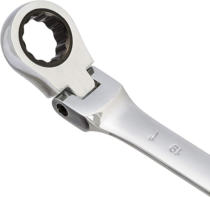 Amazon Basics Flexible Gear Ratcheting Wrench Set, 10 Pieces