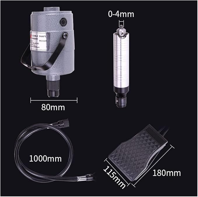 Flex Shaft Grinder Carver Rotary Tool Hanging Carving Multi-function Metalworking Tools, Foot Pedal Control, 30pcs, for carving, buffing, drilling, polishing, sanding, cutting, cleaning