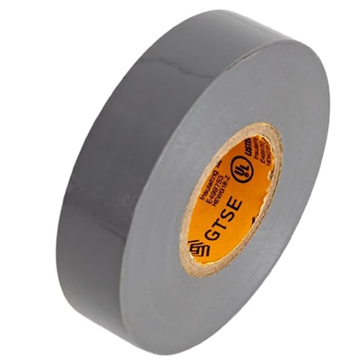 GTSE Gray Electrical Tape, 240 Rolls Bulk Box – Waterproof, Industrial Grade Vinyl, 3/4 in x 66ft– Strong Self-Adhesive Grey PVC Electric Tape for Wire Insulation, 7 Mil, 600V – UL/CSA Listed