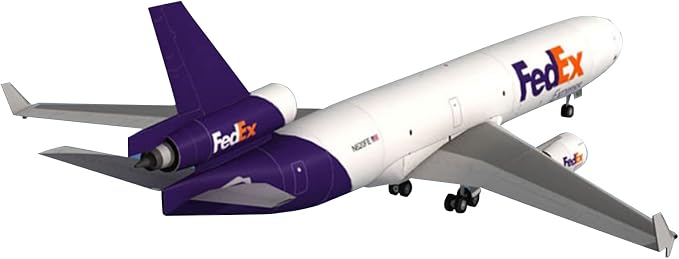 1:100 MD-11 Air Plane 3D Model Simulation Aircraft Model Aviation Paper Model by Unknown