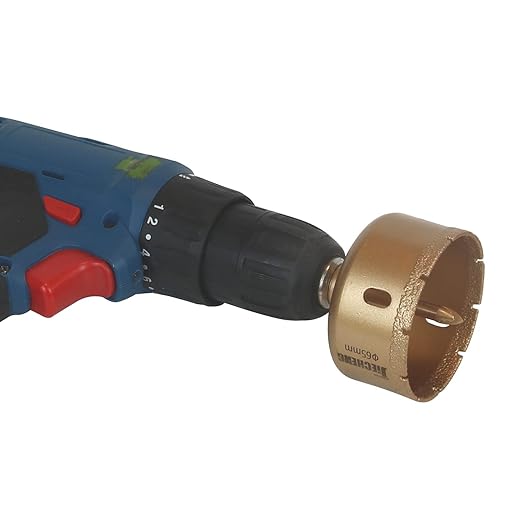 Brazed Diamond 2-1/2 inch Hole Saw with Center Drill Bit for Ceramic,Porcelain,Tile,Glass,Granite Quartz,Marble,Gemstone,Dry Drilling 65mm