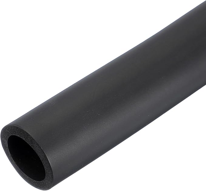 uxcell Pipe Insulation Tube Foam, 1" ID x 3/16" Thick x 1.64ft Foam Pipe Cover Non-Slip Hollow Tubing Guitar Air Conditioner Stand Fitness Equipment Handles, Black