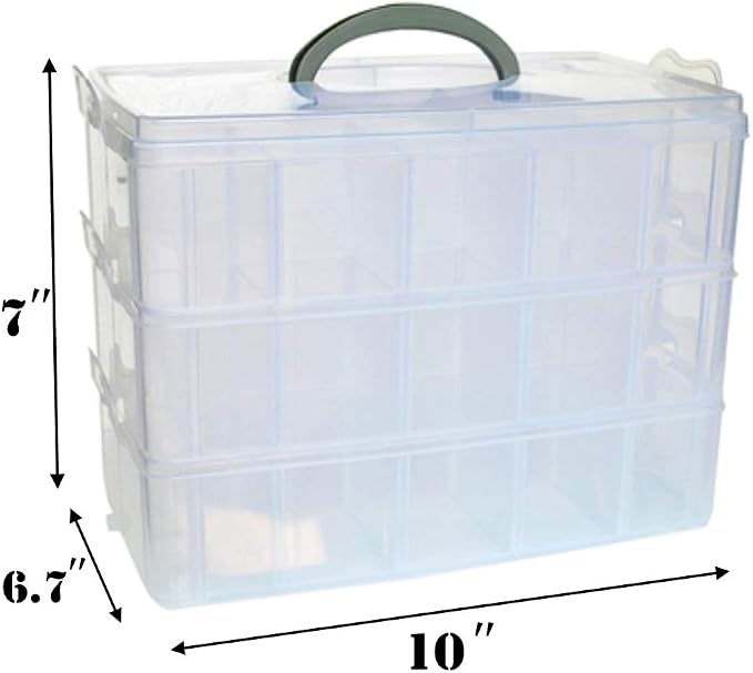 Sooyee 3-Layer Things & Crafts Storage Box, Large | 30 Adjustable Compartments - Image 8
