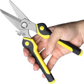 8 Inch Heavy Duty Scissors, Multifunction Shears for Cutting Cable Wires, Cardboard (8-Inch Straight Snips)