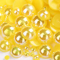 1000PCS Mixed Sizes 3/4/5/6/8/10mm Flatback Half Round Pearls Gems by Unknown