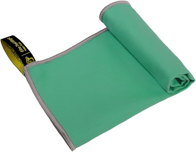 Backpacking Ultralight Quick Dry Microfiber Soft Fast Drying Hand and Face Towel Wash Cloth Camping Yoga Hiking Active Lifestyle Small (Green, Medium)