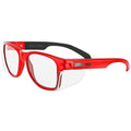 MAGID Y50 Safety Glasses for Construction | Red Frame — 2 Pairs, ANSI Z87.1+ by MagidGloveSafety