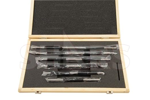 Shars 6-12" Precision Solid Metal Frame Outside Micrometer 6 pcs/Set 303-2654N R)