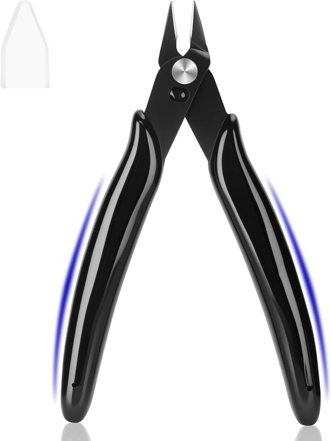 5 Inch Flush Cutters, 1 Pack Micro Wire Cutters, Sharp Zip Tie Cutter, by Unknown