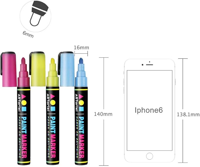 Permanent Markers for Rock Painting, 12 Colors, Medium Point, Quick-Drying - Image 4