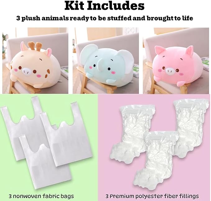 3-Pack 8" Make Your Own Stuffed Animal Kit - Image 4