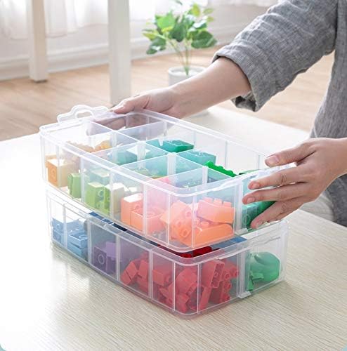 Sooyee 5 Layers Stackable Storage Container Clear 50 Adjustable Compartments - Image 3