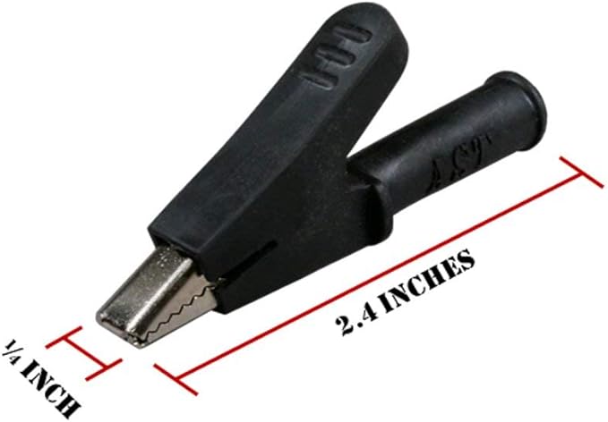 Test Lead SILICONE Alligator Clip Heavy Duty to Alligator Clip Heavy Duty (3 ft)