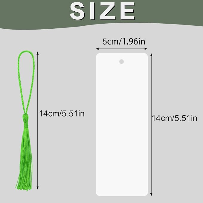 Bercoor 240 PCS White Blank Paper Bookmarks Decorate - Image 2
